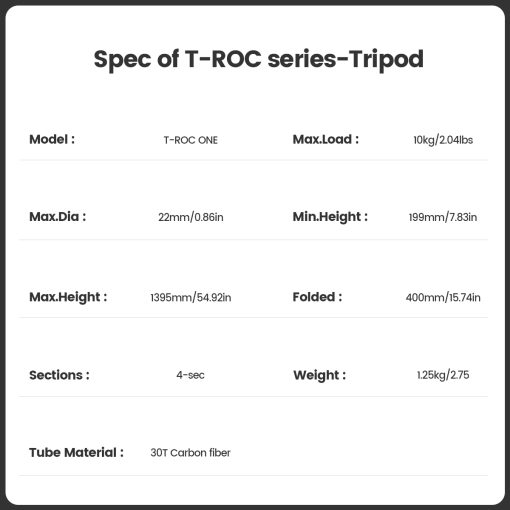 T-Roc ONE Tripod - Image 15