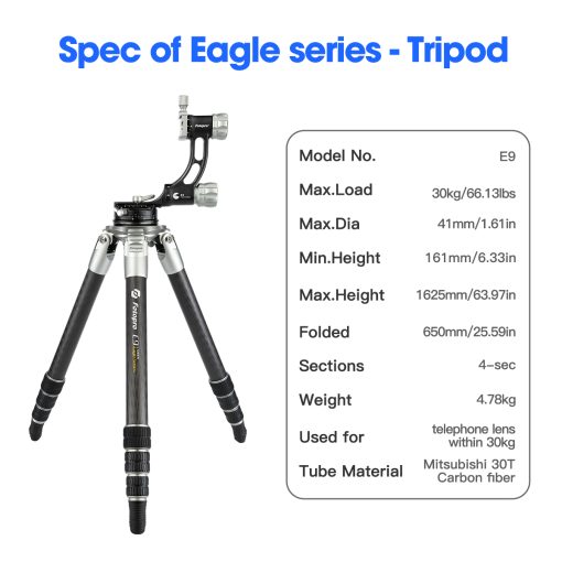 E9 Gimbal Head Tripod - Image 16