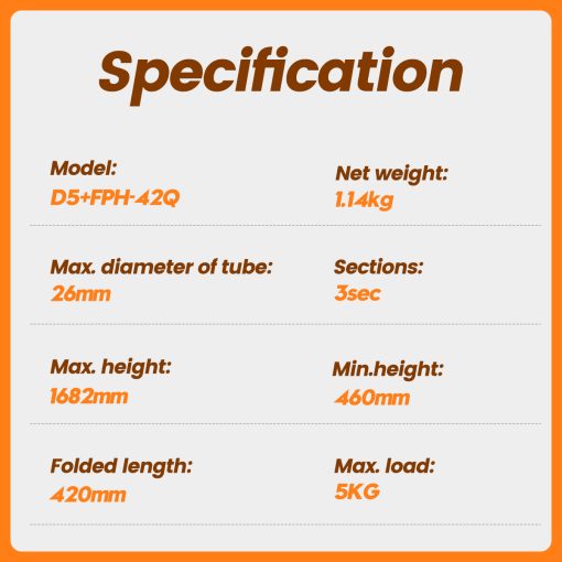 D5+42Q Basic Tripod - Image 9