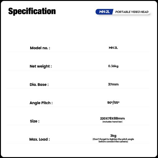 MH-2L Portable Video Head - Image 13