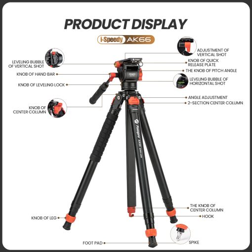 AK66 Fluid video tripod - Image 3