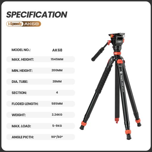 AK68 Fluid video tripod - Image 4
