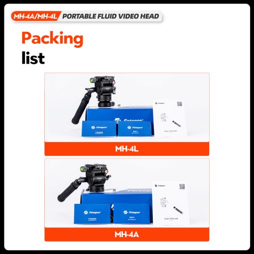 MH-4L Portable Fluid Video Head - Image 17