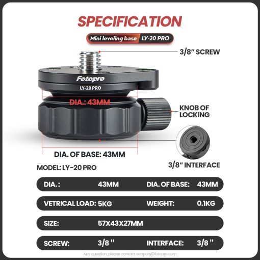 LY-20 PRO Mini Leveling Base - Image 3