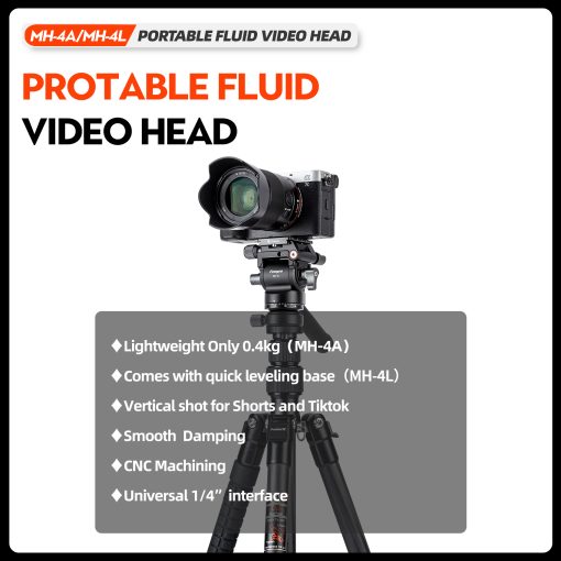 MH-4L Portable Fluid Video Head - Image 3
