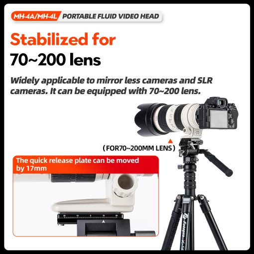 MH-4L Portable Fluid Video Head - Image 8