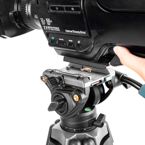 DV-3A Pro Heavy-Duty Fluid head video tripod - Image 9